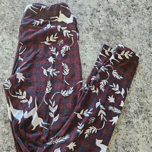 LulaRoe Nanette Deer Leggings One Size